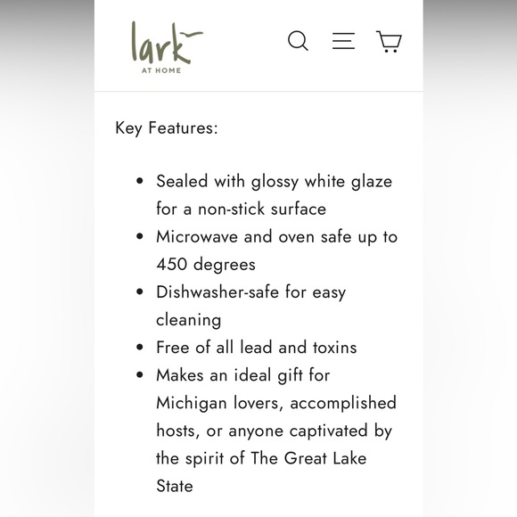 Michigan Shaped Baking Dish Set by Lark At Home - Picture 12 of 16